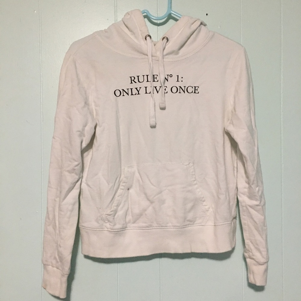 White hoodie with a graph message